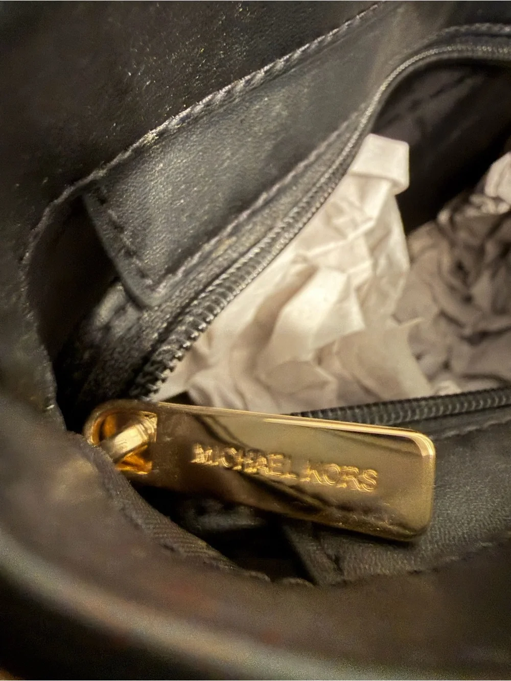 Michael Kors Jet Set Travel Bag MK Logo Double Pocket Tote with Gold Hardware